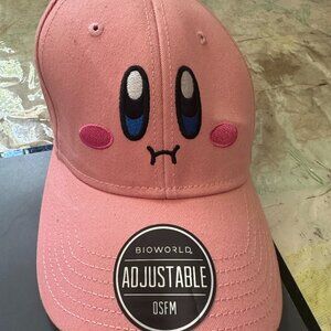 Kirby Nintendo Bioworld Pink Blue Dad Hat HAL Laboratory RN 115665 Adjustable